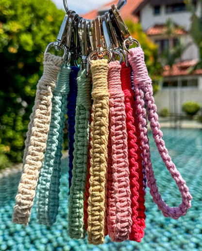 Macrame wristlet keychain | Boho-chic accessories | custom handmade macrame