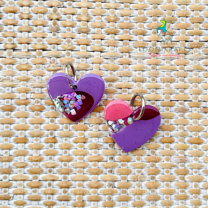 Amara | Purple handmade resin earrings