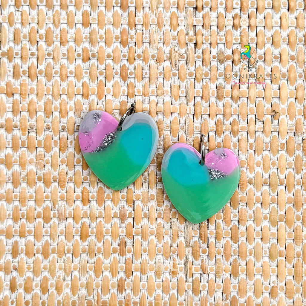 DRZ ~ Amorito | Colourful handmade resin earrings