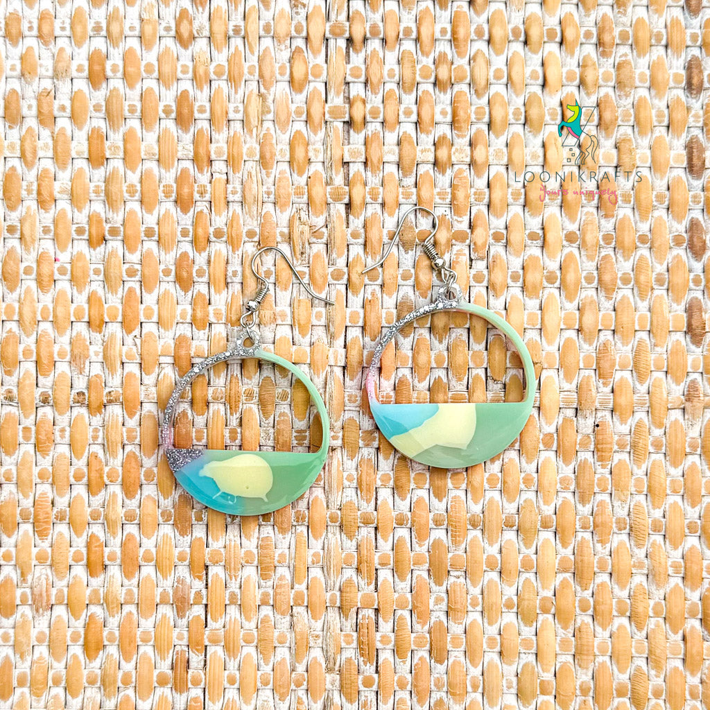 DRZ ~ Swing | Colourful handmade resin earrings