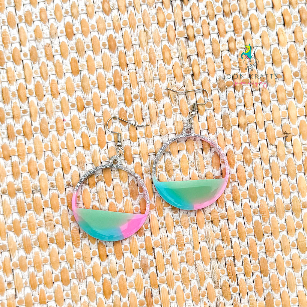 DRZ ~ Swing | Colourful handmade resin earrings