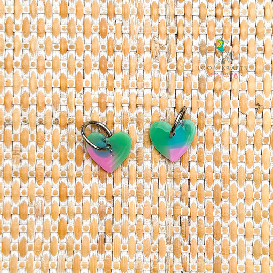 DRZ ~ Lovella Hoops | Colourful handmade resin earrings