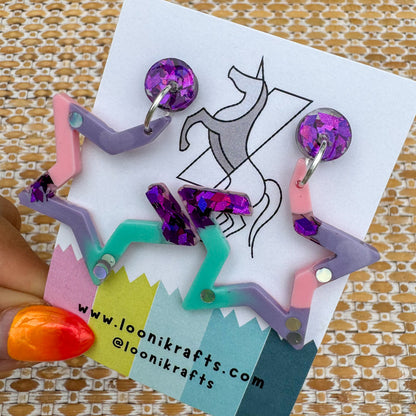 Ariel's Glow ~ Stars | Mermaid handmade resin earrings