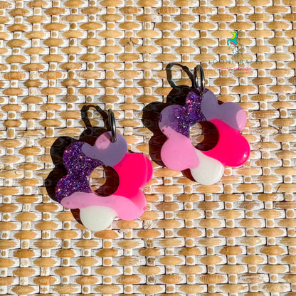 Fleur (L) | Pink handmade resin earrings