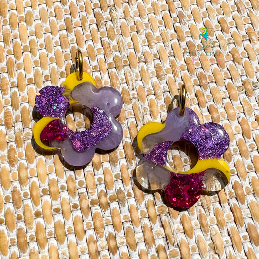 Fleur (L) | Purple handmade resin earrings